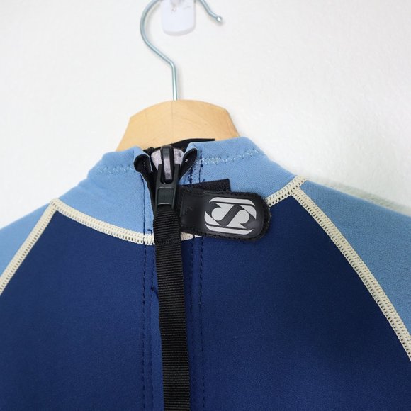 JetPilot wetsuit womens sz Large girls that ride shorty blue Flexlite pre-owned - Picture 6 of 9
